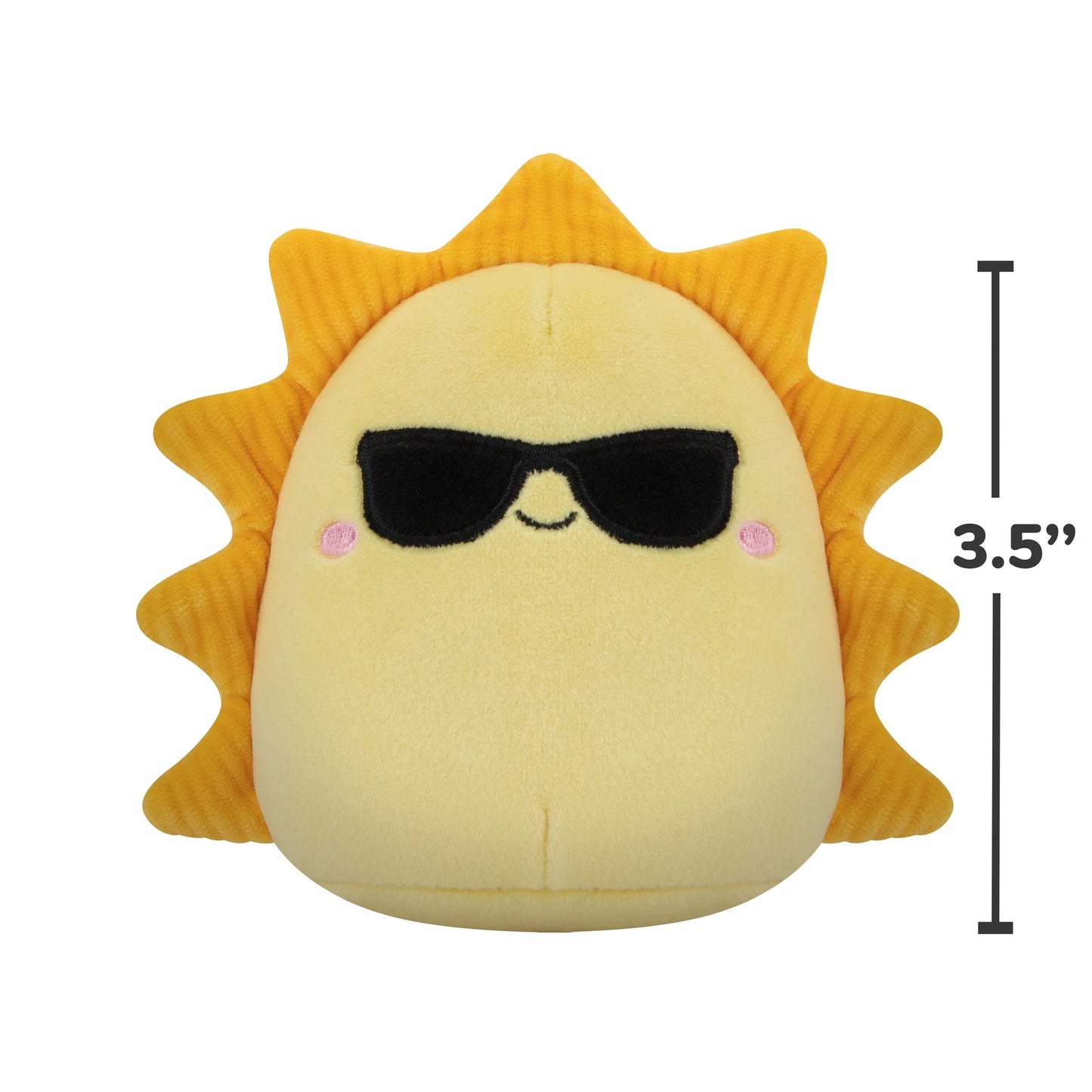 Original 3.5 Inch 2-Pack Blue and Green Planet and Yellow Sun Plush Dog Toys