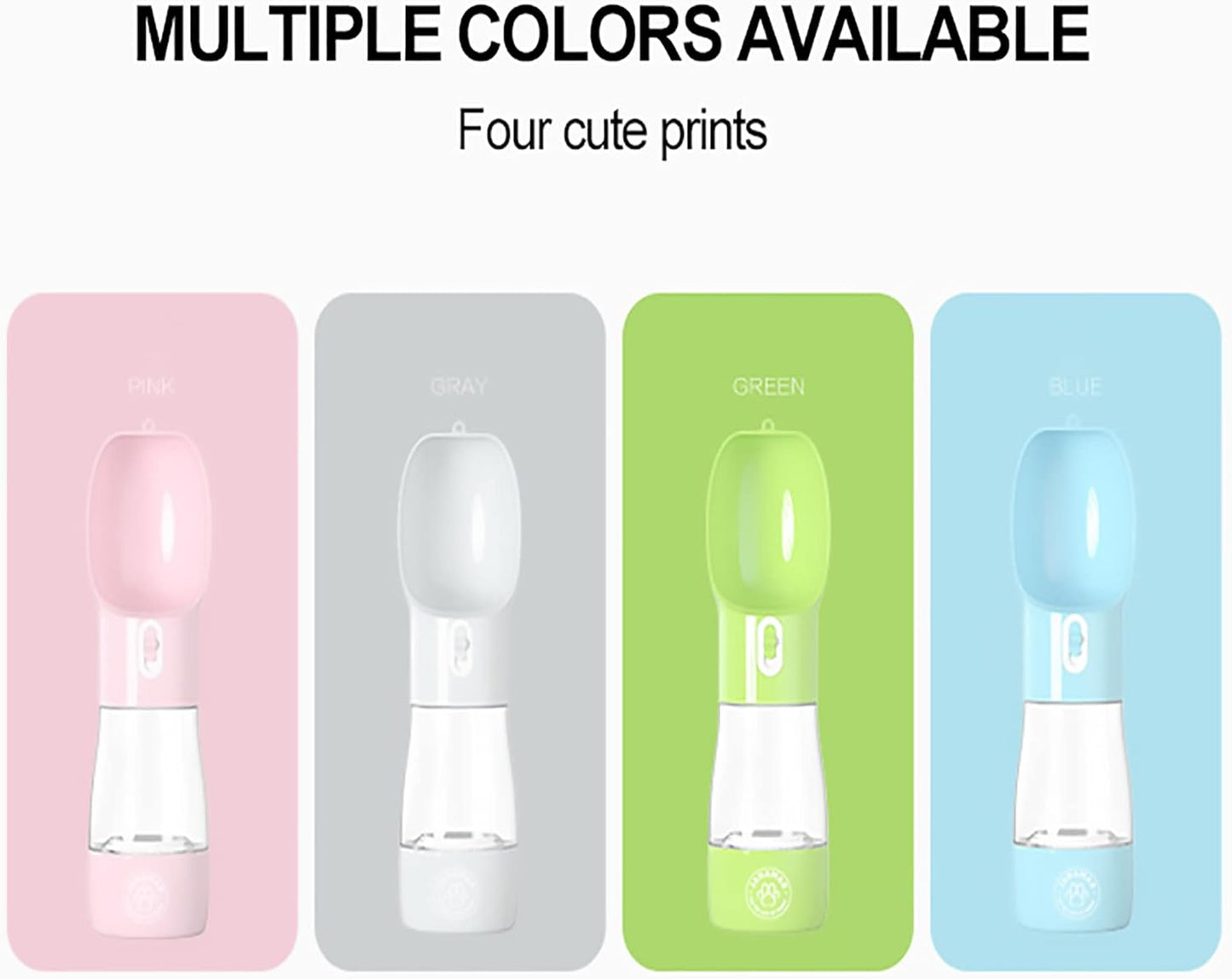 Dog Water Bottle, Lightweight Leak Proof Portable Dog Water Bottle Dispenser Suitable for Puppy, Cat and Rabbit, Combo Designed Food, Water Container for Outdoor Travel, Walking and Hiking