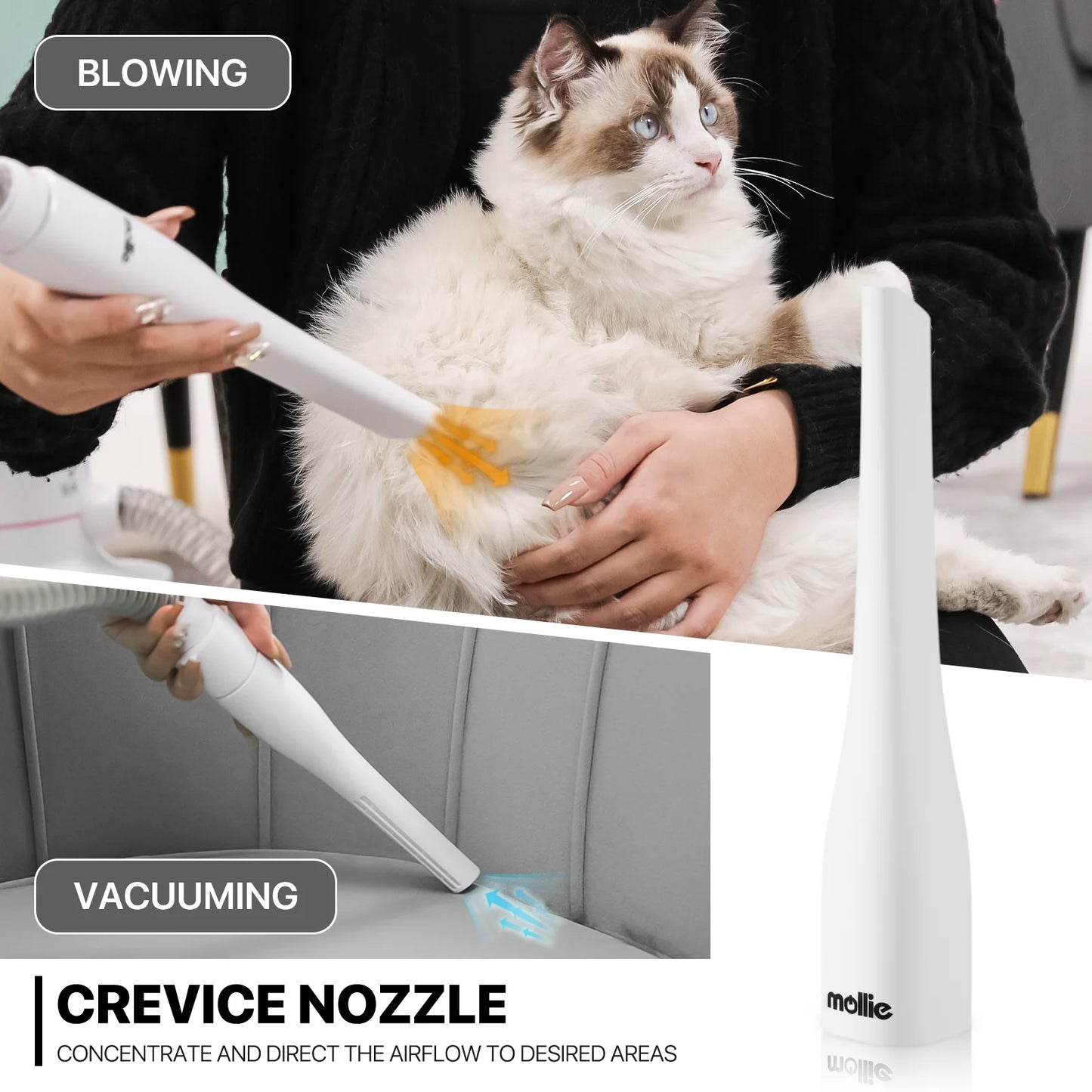 3In1 Dog Grooming Kit & Vacuum & Blower, Professional Pet Grooming Trimmer with Guide Combs, Dog Cat Hair Dryer with 3 Modes Speed Adjustable, 4L Dust Cup, Red