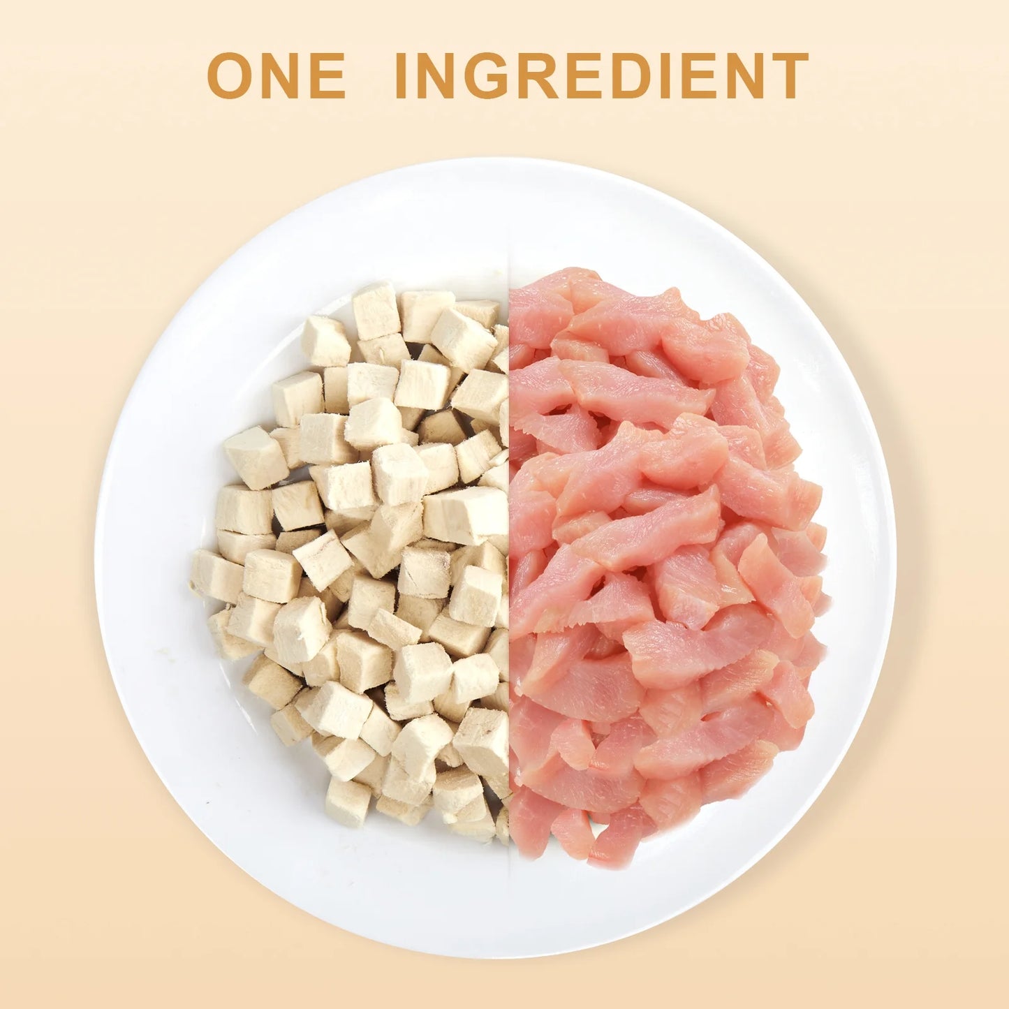 Freeze Dried Cat and Dog Treats Grain Free, Raw Single Ingredient Chicken High Protein Snacks for Training