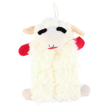 Lamb Chop Squeaker Mat, 9-Inch Plush & Squeaky Dog Toy for Cuddling, White