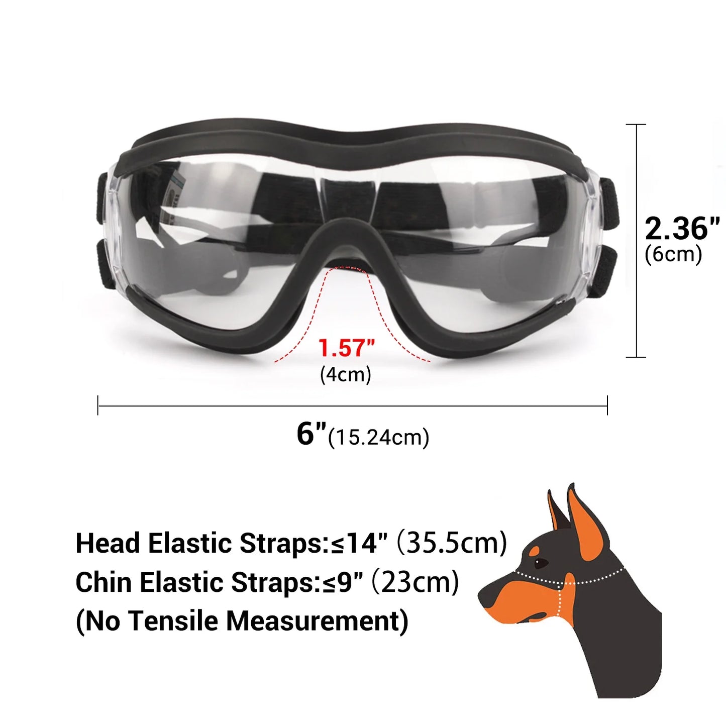 Dog Goggles Sunglasses for Medium to Large Dog Eye Protection with Adjustable Straps