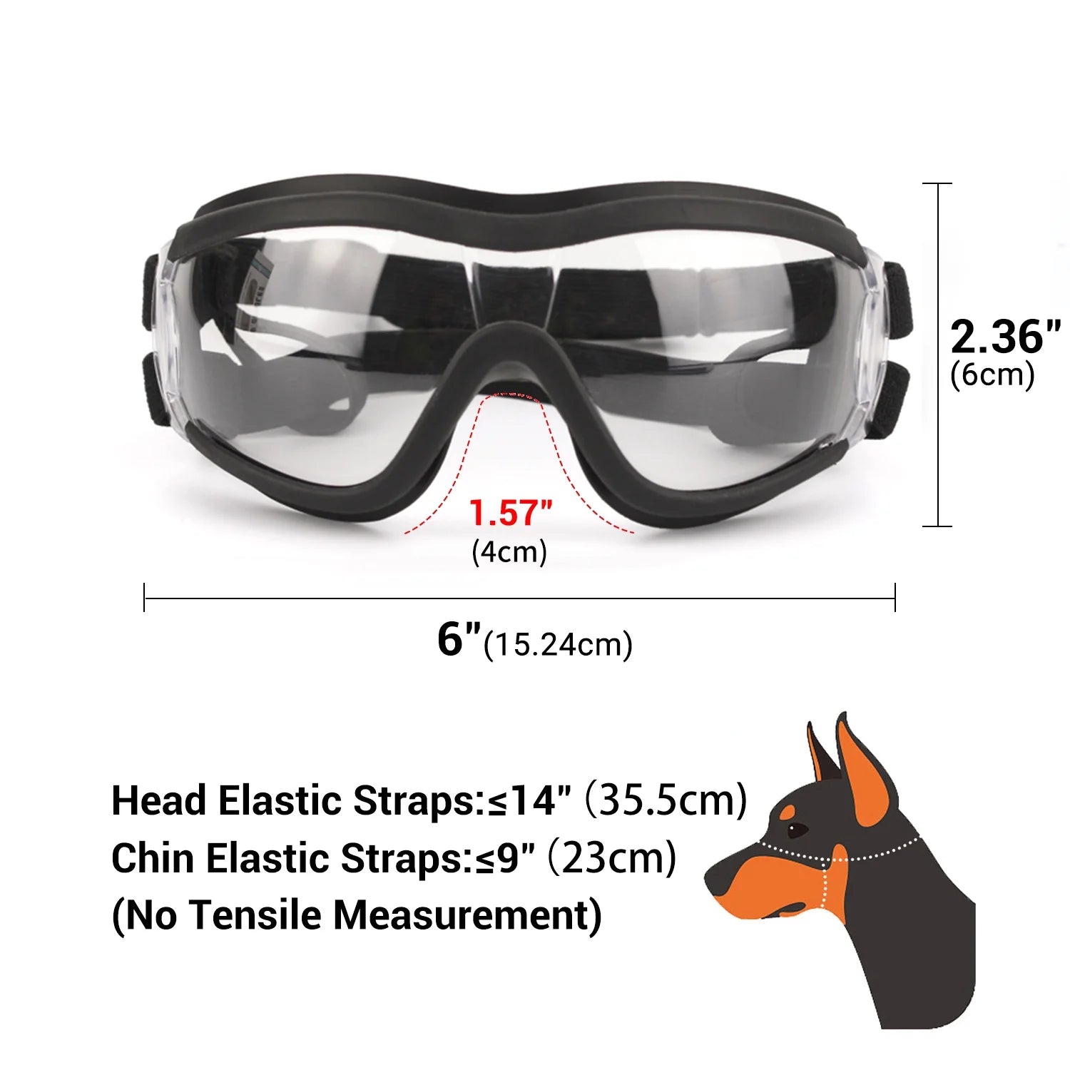 Dog Goggles Sunglasses for Medium to Large Dog Eye Protection with Adjustable Straps