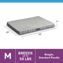 Orthopedic Dog Bed, Large, Grey 35" X 25"
