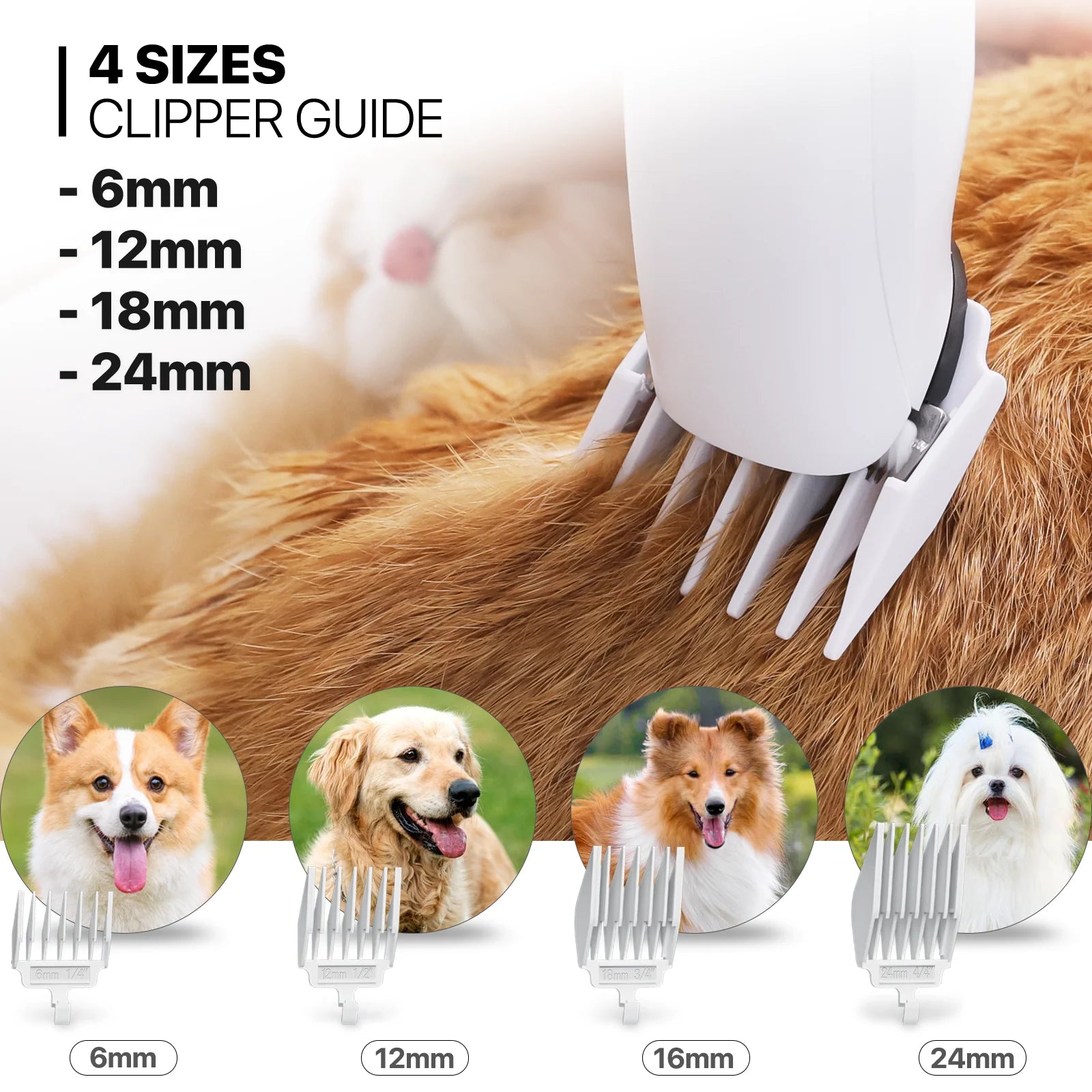 3In1 Dog Grooming Kit & Vacuum & Blower, Professional Pet Grooming Trimmer with Guide Combs, Dog Cat Hair Dryer with 3 Modes Speed Adjustable, 4L Dust Cup, Red