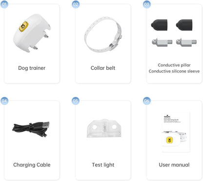 Anti Barking Collar for Dogs,  Shock Training Control Smart IPX7 Water-Resistant
