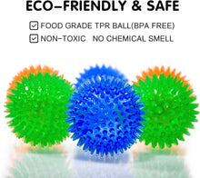 Squeaky Balls for Pet Small Puppy, TPR Fetch Spike Balls for Dogs, Rubber 6 Pack Bright Colors Chew Teething Dog Toys
