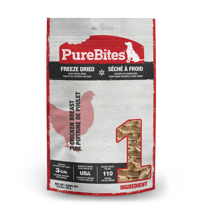 Chicken Freeze Dried Dog Treats, 1 Ingredient, Made in USA, 3Oz