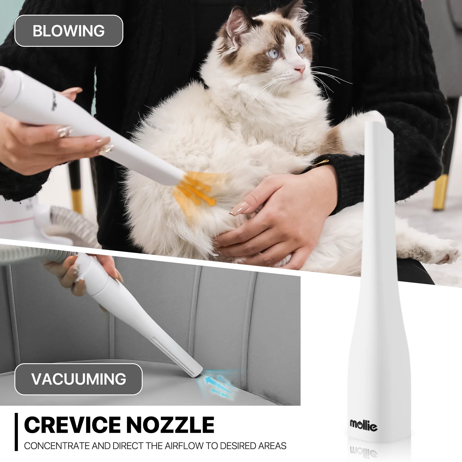 3In1 Dog Grooming Kit & Vacuum & Blower, Professional Pet Grooming Trimmer with Guide Combs, Dog Cat Hair Dryer with 3 Modes Speed Adjustable, 4L Dust Cup, Red