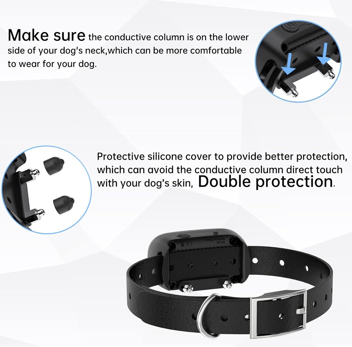 Anti Barking Collar for Dogs,  Shock Training Control Smart IPX7 Water-Resistant