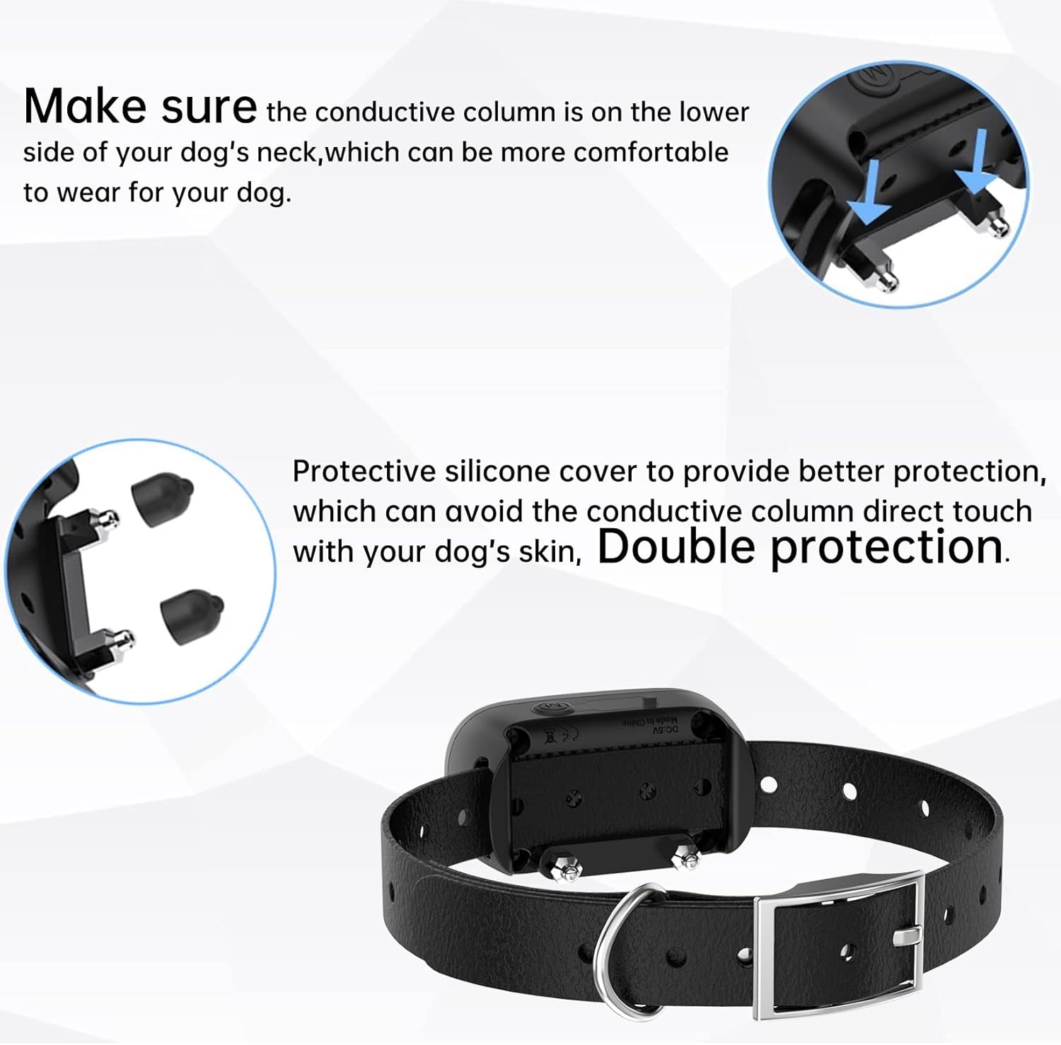 Anti Barking Collar for Dogs,  Shock Training Control Smart IPX7 Water-Resistant