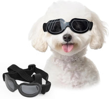 Dog Goggles Small Breed, Puppy Sunglasses UV Protection, Summer Dog Eye Protection for Small Dogs Outdoor Driving Riding, Winter Antifog Pet Snow Goggles, Cool Black