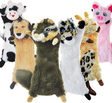 Dog Squeaky Toy No Stuffing 6 Pack, Dog Toys Crinkle for Small Puppy, Durable Chew Plush Cute Animals Natural for Teething Pet