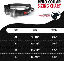Heavy Duty Collar | Reflective with Aluminum D-Ring | Separate Dog ID Tag Attachment | Easy Sizing for All Breeds