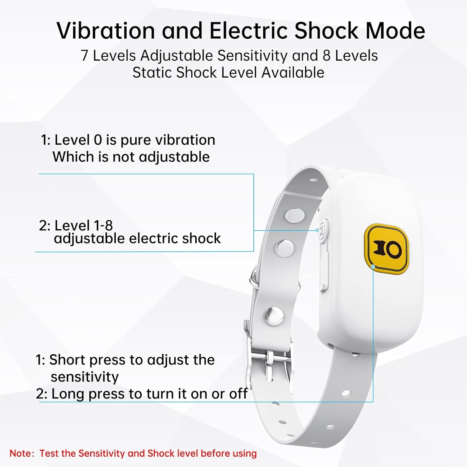 Anti Barking Collar for Dogs,  Shock Training Control Smart IPX7 Water-Resistant