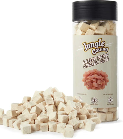 Freeze Dried Cat and Dog Treats Grain Free, Raw Single Ingredient Chicken High Protein Snacks for Training