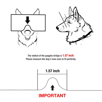 Dog Goggles Sunglasses for Medium to Large Dog Eye Protection with Adjustable Straps