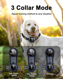 2-In-1 Dog Shock Collar & Dog Bark Collar - Rechargeable Dog Training Collar with Remote Control for 5-150 Lbs, Dog Collars 5 Sensitivity Levels, IP67 Waterproof for Large Medium Small Dogs