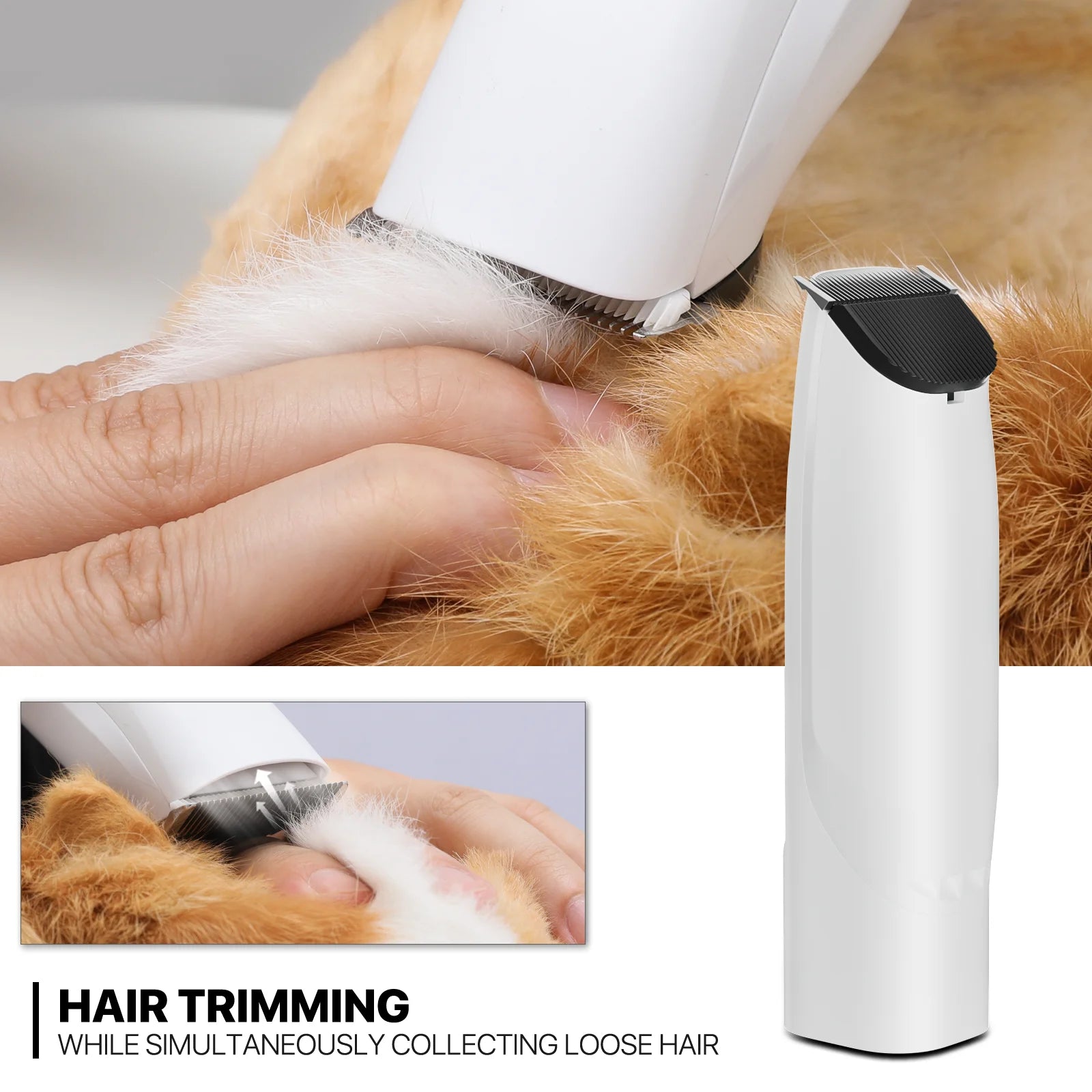 3In1 Dog Grooming Kit & Vacuum & Blower, Professional Pet Grooming Trimmer with Guide Combs, Dog Cat Hair Dryer with 3 Modes Speed Adjustable, 4L Dust Cup, Red